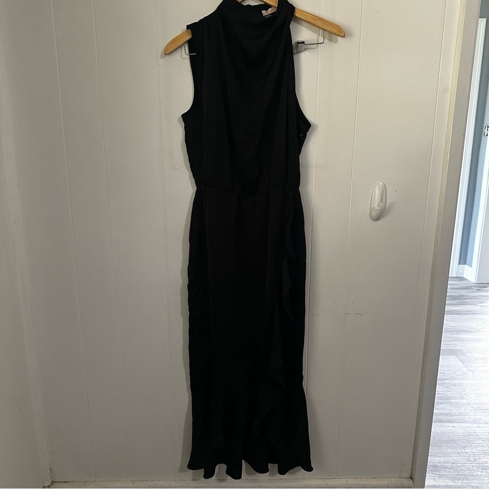 Black Ruffled Maxi Dress